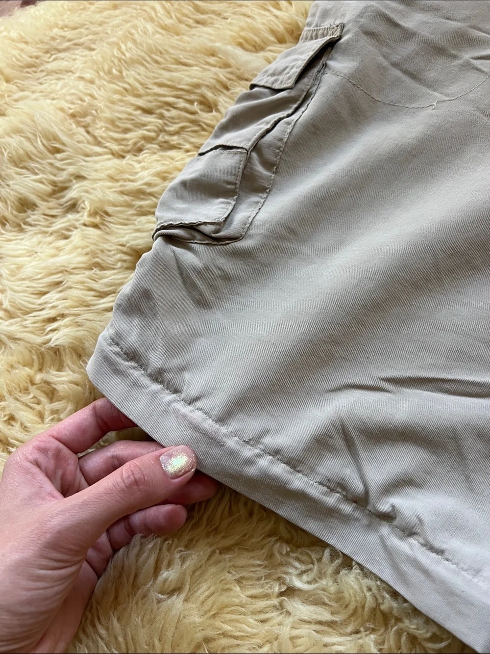 Kavu Men's Light Tan Cargo Shorts with Belt